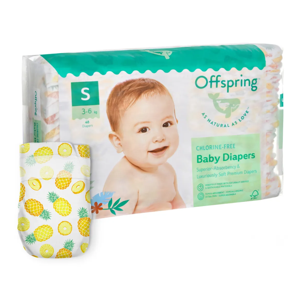 Картинка товара Подгузники Offspring Ананасы S, 3-6 кг