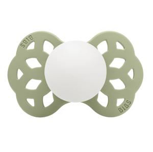 Картинка товара Пустышка силиконовая ночная BIBS Infinity Glow Symmetrical - Sage, 0+