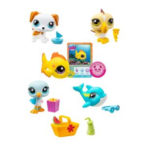 Картинка товара Игровой набор Littlest Pet Shop «Пляж»: пять фигурок мини-животных с аксессуарами