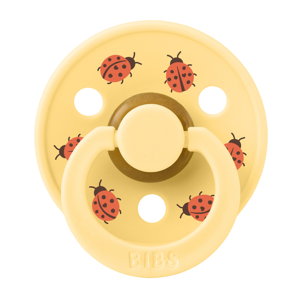 Картинка товара Пустышка латексная BIBS Studio Colour - Ladybug Friends - Pale Butter, 6 мес+
