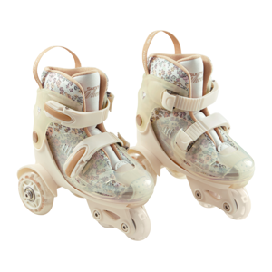 Картинка товара Раздвижные роликовые коньки детские «Sunny wheels» beige, S (26-29)