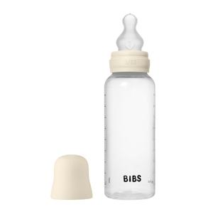 Картинка товара Бутылочка с силиконовой соской, средний поток BIBS - Ivory, 270 мл