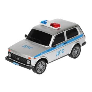 Картинка товара Радиоуправляемая машинка Lada 4x4 Полиция, серый 18 см свет