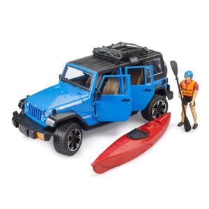 Картинка товара Внедорожник синий Jeep Wrangler Unlimited Rubicon с каяком и фигуркой