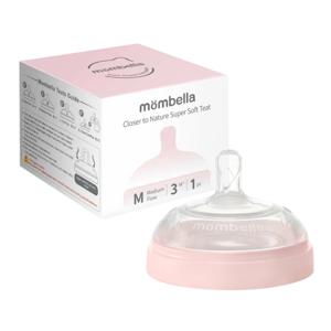Картинка товара Соска Mombella для широкой бутылочки Wide Neck, размер M, розовая