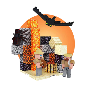 Картинка товара Магнитный конструктор Minecraft «Лава» 70 деталей 