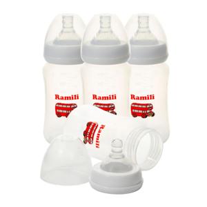 Картинка товара Набор из 4 противоколиковых бутылочек Ramili Baby, 240 мл 0+ 