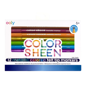 Картинка товара Набор цветных фломастеров Color sheen, металлик 12 шт 