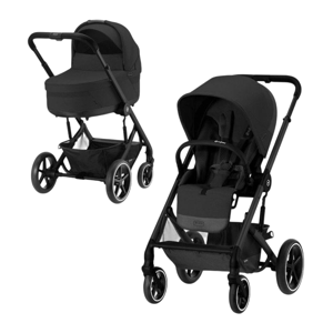 Картинка товара Коляска 3 в 1 Balios S Lux BLK  Moon Black с дождевиками