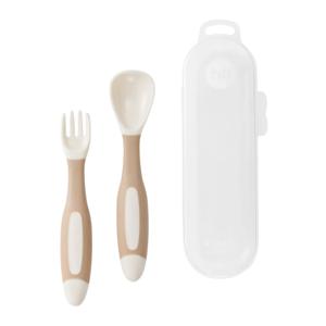 Картинка товара Набор ложка и вилка, cream and light brown