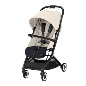 Картинка товара Прогулочная коляска Orfeo BLK Canvas White с дождевиком и бампером