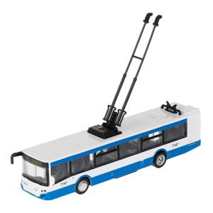 Картинка товара Коллекционная модель Городской троллейбус, бело-синий 18 см