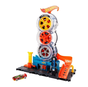 Картинка товара Игровой набор Hot Wheels Сити Автотрек Шиномонтажная мастерская