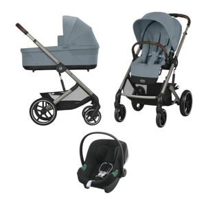 Картинка товара Коляска Cybex Balios S Lux TPE 3 в 1 Stormy Blue в комплекте со спальным блоком Cot S