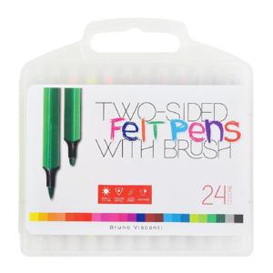 Картинка товара Фломастеры-кисточки двусторонние «Bright colors», 24 цвета