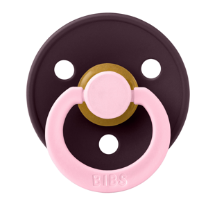 Картинка товара Пустышка латексная BIBS Studio Colour - Fusion - Plum/Baby Pink, 0+