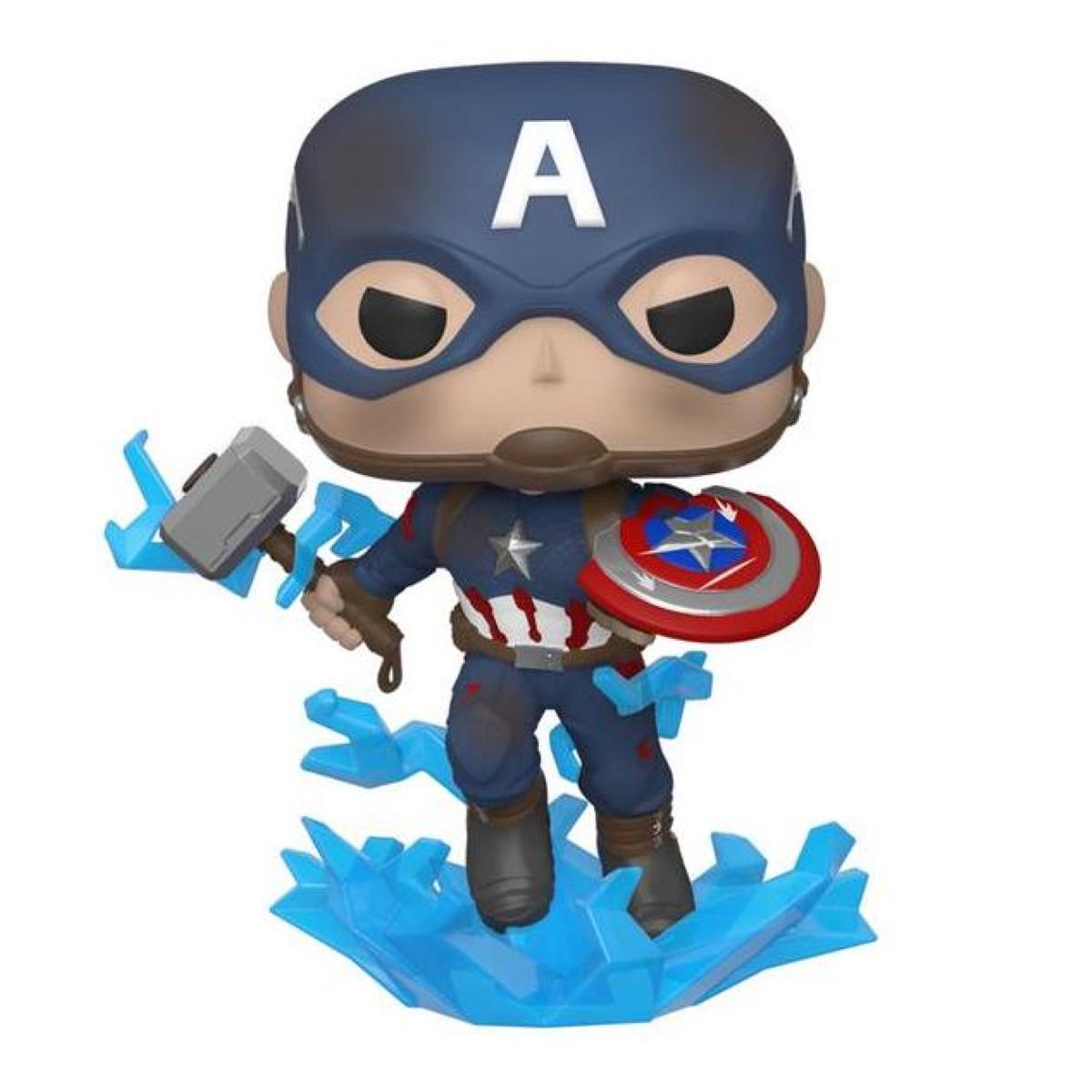 Фигурка Funko POP! Bobble Marvel Avengers Endgame Captain America w/Broken  Shield&Mjolnir (573)45137 FUNKO – купить по цене 2220 рублей с бесплатной  доставкой по России