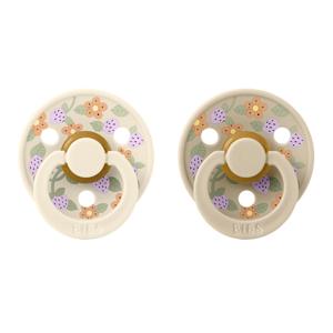 Картинка товара Набор пустышек латексных BIBS Liberty Colour - Strawberries - Ivory Mix, 0+ 2 шт