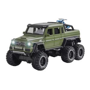 Картинка товара Коллекционная машинка Mercedes Benz AMG-G63 с мотоциклом 1:28 хаки