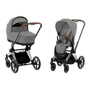 Картинка товара Коляска 2 в 1 Cybex Priam IV Chrome Brown Mirage Grey 