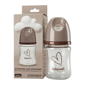 Картинка товара Бутылочка Babywell пластиковая, коричневая 160 мл