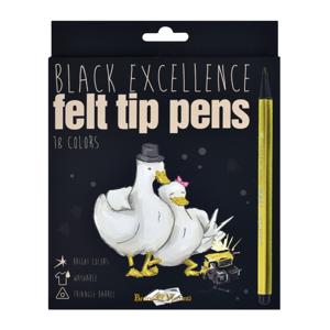 Картинка товара Фломастеры «Black excellence», 18 цветов в ассортименте